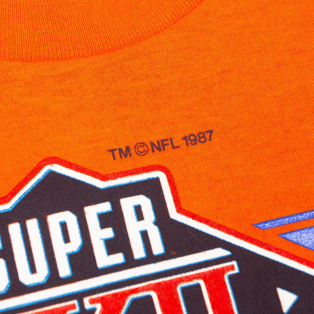 Vintage Denver Broncos 1987 Super Bowl T-shirt Logo 7 NFL 