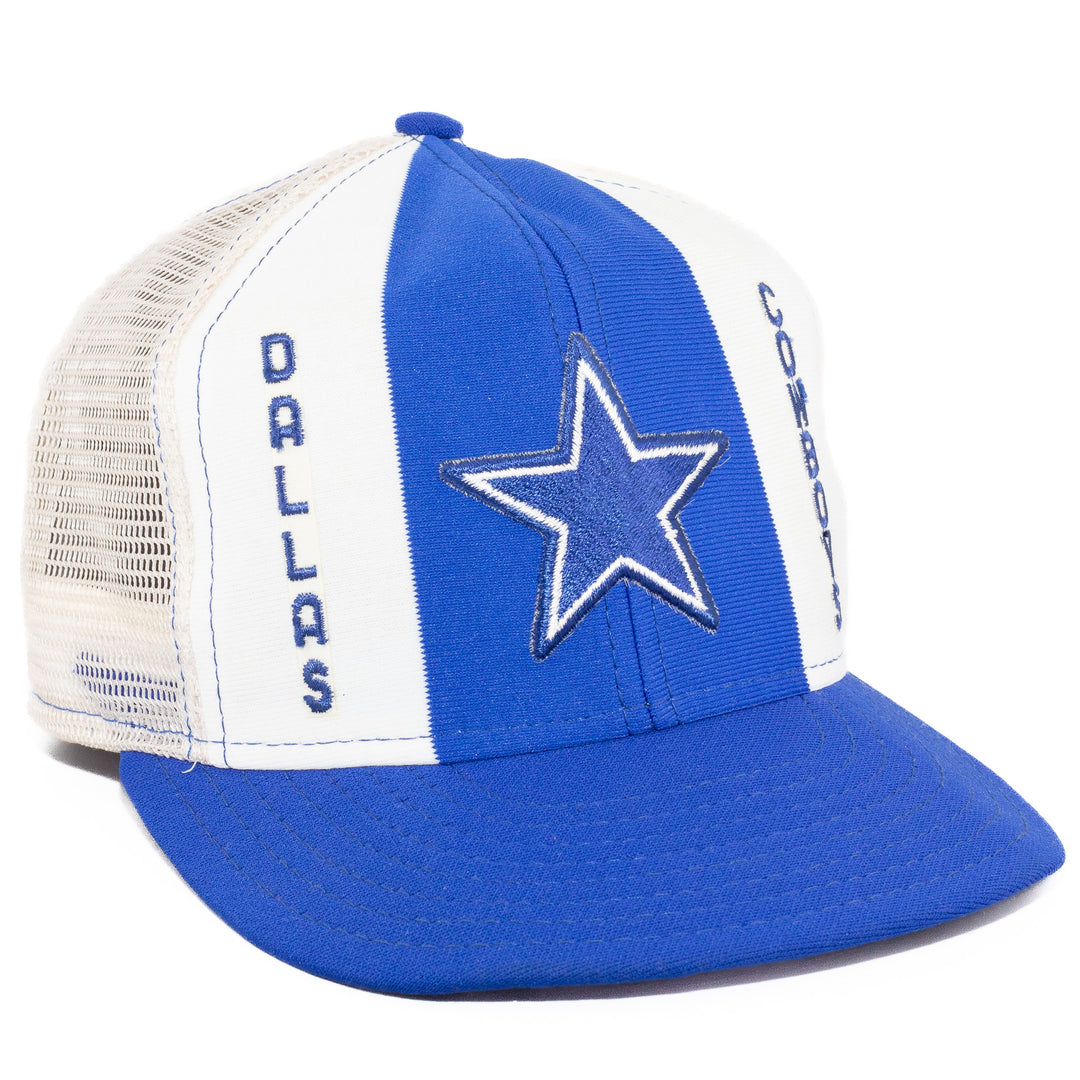 DALLAS COWBOYS LOGO MESH SNAPBACK HAT (WHITE)