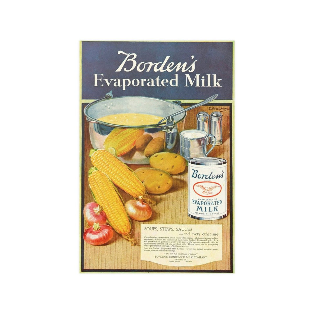 Poster - Borden's Evaporated Milk - SNAG