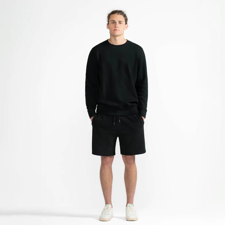 Custom Product - Organic French Terry Crewneck - Black - SNAG