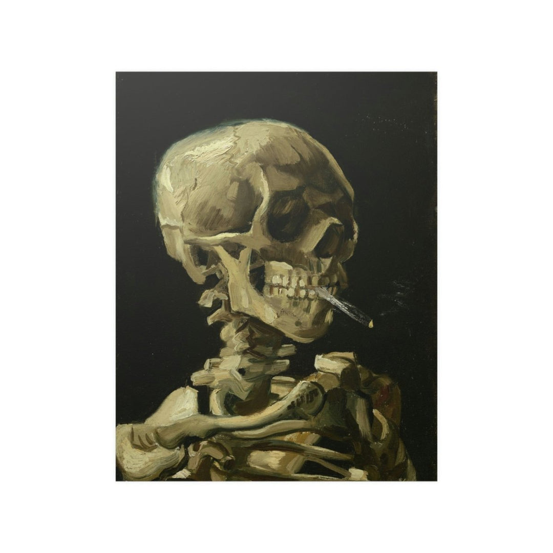 Poster - Skull of a Skeleton with Burning Cigarette - SNAG