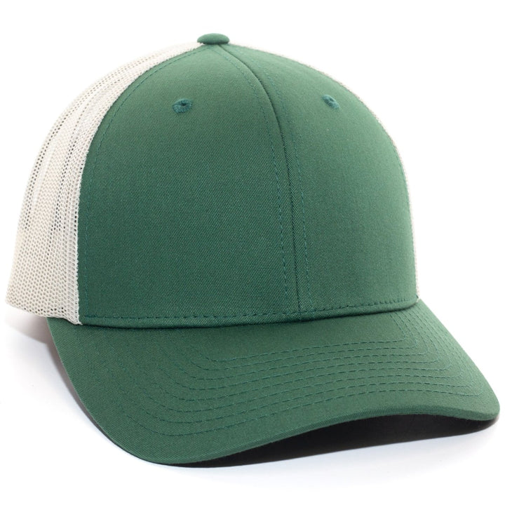 Headwear - Traditional Trucker - Green & Beige - SNAG