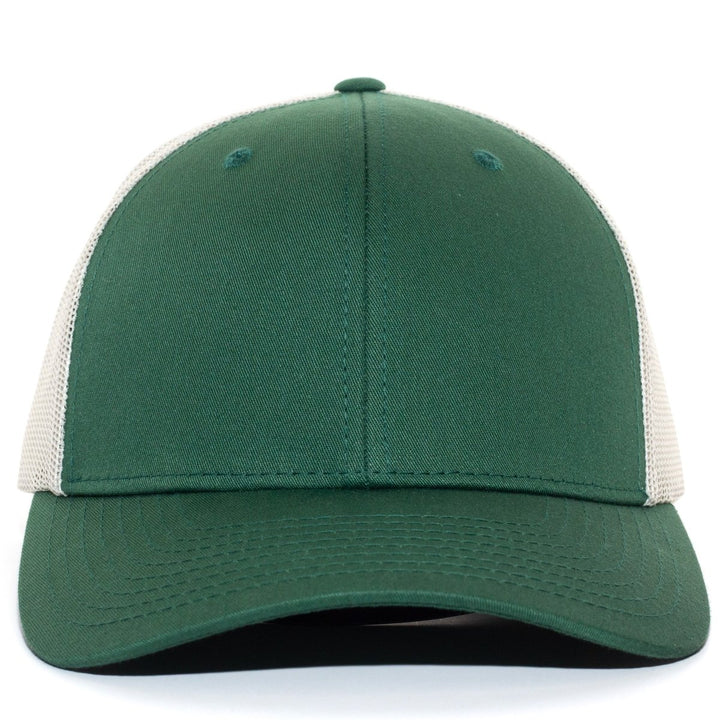 Headwear - Traditional Trucker - Green & Beige - SNAG