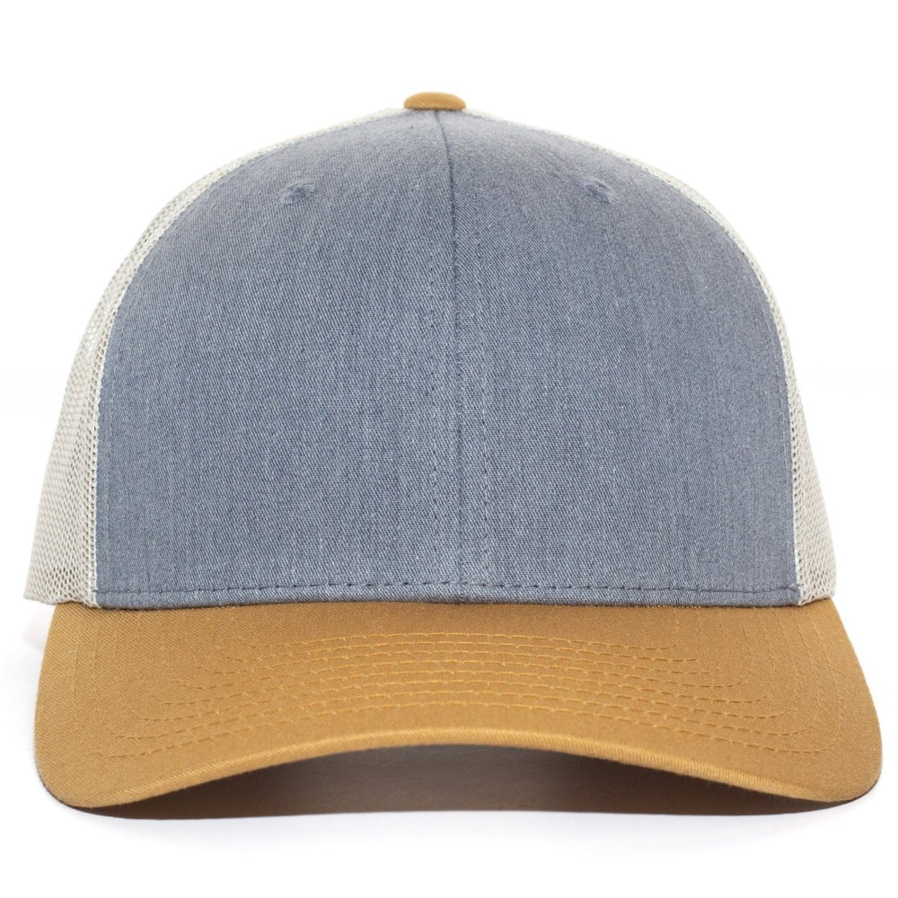 Headwear - Traditional Trucker - Grey, Khaki, & White - SNAG