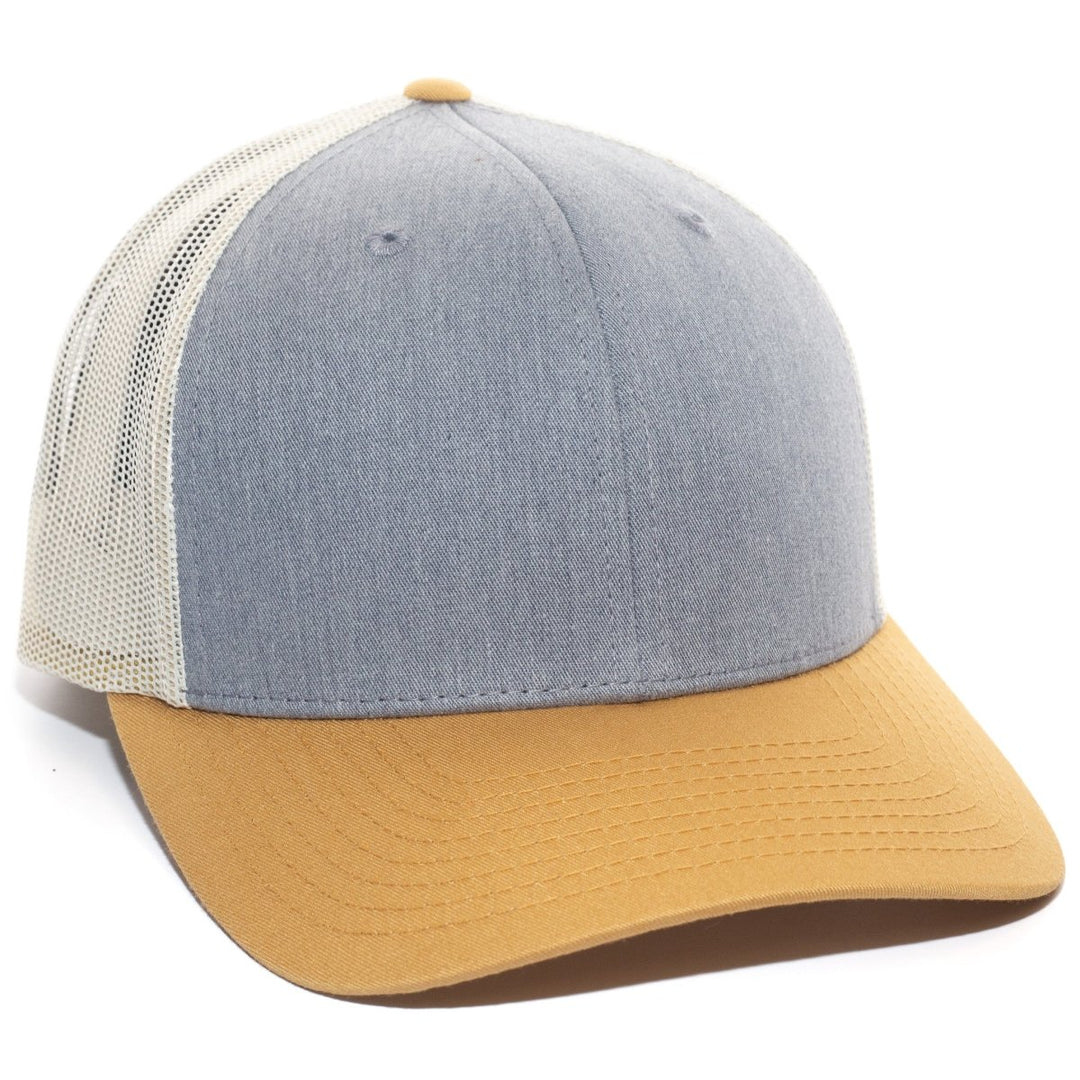 Headwear - Traditional Trucker - Grey, Khaki, & White - SNAG