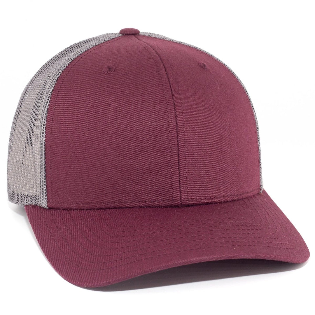 Headwear - Traditional Trucker - Maroon & Grey - SNAG