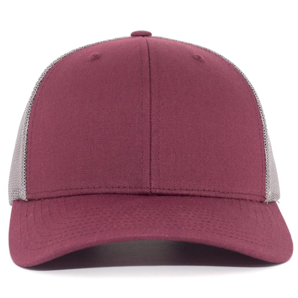 Headwear - Traditional Trucker - Maroon & Grey - SNAG